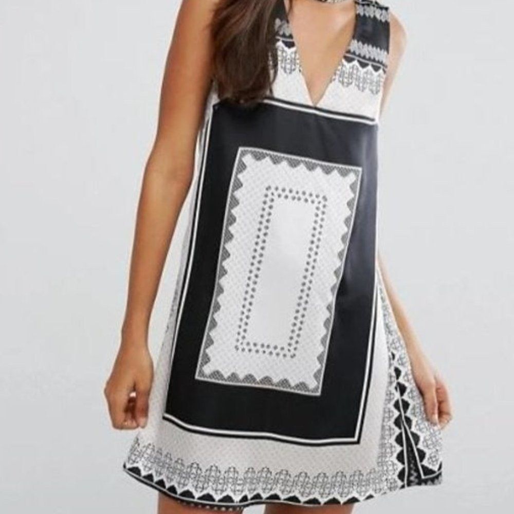 ASOS • Satin Slip Artisan Dress - Picture 2 of 3